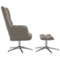 vidaXL Silla de relajación con reposapiés terciopelo gris claro vidaXL Silla de relajación con reposapiés terciopelo gris claro