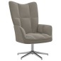 vidaXL Silla de relajación con reposapiés terciopelo gris claro vidaXL Silla de relajación con reposapiés terciopelo gris claro