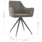 vidaXL Sillas de comedor 2 unidades terciopelo gris claro