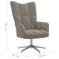 vidaXL Silla de relajación con reposapiés terciopelo gris claro vidaXL Silla de relajación con reposapiés terciopelo gris claro