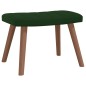 vidaXL Silla mecedora con reposapiés terciopelo verde oscuro vidaXL Silla mecedora con reposapiés terciopelo verde oscuro