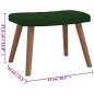 vidaXL Silla mecedora con reposapiés terciopelo verde oscuro vidaXL Silla mecedora con reposapiés terciopelo verde oscuro