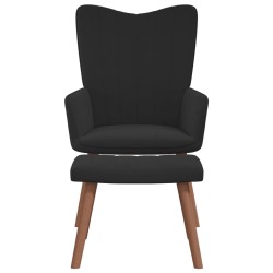 vidaXL Sillón de relax con taburete terciopelo negro