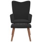 vidaXL Sillón de relax con taburete terciopelo negro vidaXL Sillón de relax con taburete terciopelo negro
