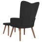 vidaXL Sillón de relax con taburete terciopelo negro vidaXL Sillón de relax con taburete terciopelo negro