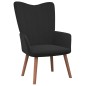 vidaXL Sillón de relax con taburete terciopelo negro vidaXL Sillón de relax con taburete terciopelo negro