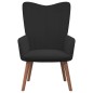 vidaXL Sillón de relax con taburete terciopelo negro vidaXL Sillón de relax con taburete terciopelo negro