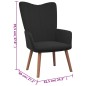 vidaXL Sillón de relax con taburete terciopelo negro vidaXL Sillón de relax con taburete terciopelo negro