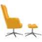 vidaXL Silla de relajación con reposapiés terciopelo amarillo mostaza vidaXL Silla de relajación con reposapiés terciopelo amarillo mostaza