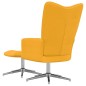 vidaXL Silla de relajación con reposapiés terciopelo amarillo mostaza vidaXL Silla de relajación con reposapiés terciopelo amarillo mostaza