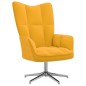 vidaXL Silla de relajación con reposapiés terciopelo amarillo mostaza vidaXL Silla de relajación con reposapiés terciopelo amarillo mostaza