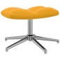 vidaXL Silla de relajación con reposapiés terciopelo amarillo mostaza vidaXL Silla de relajación con reposapiés terciopelo amarillo mostaza