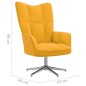 vidaXL Silla de relajación con reposapiés terciopelo amarillo mostaza vidaXL Silla de relajación con reposapiés terciopelo amarillo mostaza