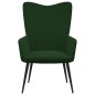 vidaXL Silla de relajación de terciopelo verde oscuro vidaXL Silla de relajación de terciopelo verde oscuro