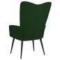 vidaXL Silla de relajación de terciopelo verde oscuro vidaXL Silla de relajación de terciopelo verde oscuro