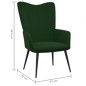 vidaXL Silla de relajación de terciopelo verde oscuro vidaXL Silla de relajación de terciopelo verde oscuro
