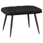 vidaXL Silla de relajación con reposapiés tela negra vidaXL Silla de relajación con reposapiés tela negra