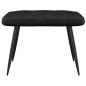 vidaXL Silla de relajación con reposapiés tela negra vidaXL Silla de relajación con reposapiés tela negra