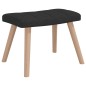 vidaXL Silla mecedora con reposapiés tela negro vidaXL Silla mecedora con reposapiés tela negro