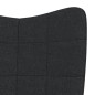 vidaXL Silla mecedora con reposapiés tela negro vidaXL Silla mecedora con reposapiés tela negro