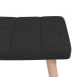 vidaXL Silla mecedora con reposapiés tela negro vidaXL Silla mecedora con reposapiés tela negro