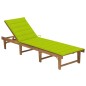 vidaXL Tumbona plegable con cojín madera maciza de acacia vidaXL Tumbona plegable con cojín madera maciza de acacia
