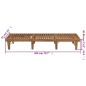 vidaXL Tumbona plegable con cojín madera maciza de acacia vidaXL Tumbona plegable con cojín madera maciza de acacia