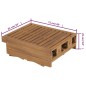 vidaXL Tumbona plegable con cojín madera maciza de acacia vidaXL Tumbona plegable con cojín madera maciza de acacia