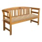 vidaXL Banco de jardín con cojín madera maciza de acacia 157 cm vidaXL Banco de jardín con cojín madera maciza de acacia 157 cm