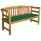 vidaXL Banco de jardín con cojín madera maciza de acacia 157 cm vidaXL Banco de jardín con cojín madera maciza de acacia 157 cm