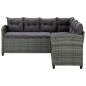 vidaXL Set de muebles de jardín 6 pzas y cojines ratán sintético gris vidaXL Set de muebles de jardín 6 pzas y cojines ratán sintético gris