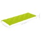 vidaXL Banco de jardín con cojín madera maciza de acacia 157 cm