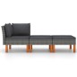 vidaXL Set muebles de jardín 3 pzas ratán sintético madera eucalipto vidaXL Set muebles de jardín 3 pzas ratán sintético madera eucalipto