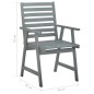 vidaXL Sillas de comedor jardín 2 uds madera maciza acacia con cojines vidaXL Sillas de comedor jardín 2 uds madera maciza acacia con cojines