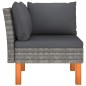 vidaXL Set muebles de jardín 3 pzas ratán sintético madera eucalipto vidaXL Set muebles de jardín 3 pzas ratán sintético madera eucalipto