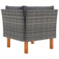 vidaXL Set muebles de jardín 3 pzas ratán sintético madera eucalipto vidaXL Set muebles de jardín 3 pzas ratán sintético madera eucalipto