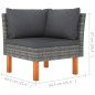 vidaXL Set muebles de jardín 3 pzas ratán sintético madera eucalipto vidaXL Set muebles de jardín 3 pzas ratán sintético madera eucalipto