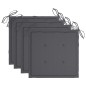 vidaXL Sillas de jardín plegables 4 uds cojines madera maciza acacia vidaXL Sillas de jardín plegables 4 uds cojines madera maciza acacia