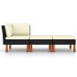 vidaXL Set muebles de jardín 3 pzas ratán sintético madera eucalipto