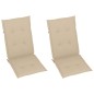 vidaXL Sillas de jardín reclinables 2 uds madera maciza acacia cojines vidaXL Sillas de jardín reclinables 2 uds madera maciza acacia cojines