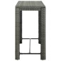 vidaXL Muebles de bar para jardín 7 pzas cojines ratán sintético gris