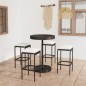 vidaXL Set de bar para jardín 5 pzas y cojines ratán sintético negro vidaXL Set de bar para jardín 5 pzas y cojines ratán sintético negro