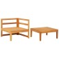 vidaXL Set muebles de jardín 2 pzas cojines gris oscuro madera acacia