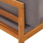 vidaXL Set muebles de jardín 2 pzas cojines gris oscuro madera acacia