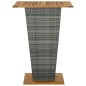 vidaXL Set de muebles de bar de jardín 5 pzas y cojines ratán PE gris vidaXL Set de muebles de bar de jardín 5 pzas y cojines ratán PE gris