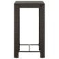 vidaXL Set de bar de jardín 3 piezas y cojines ratán sintético marrón vidaXL Set de bar de jardín 3 piezas y cojines ratán sintético marrón