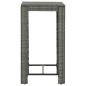 vidaXL Set muebles bar jardín 5 piezas y cojines ratán sintético gris vidaXL Set muebles bar jardín 5 piezas y cojines ratán sintético gris