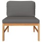 vidaXL Set de muebles de jardín 3 pzas madera teca cojines gris oscuro vidaXL Set de muebles de jardín 3 pzas madera teca cojines gris oscuro