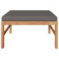 vidaXL Set de muebles de jardín 3 pzas madera teca cojines gris oscuro vidaXL Set de muebles de jardín 3 pzas madera teca cojines gris oscuro