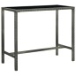 vidaXL Set muebles bar jardín 7 piezas y cojines ratán sintético gris vidaXL Set muebles bar jardín 7 piezas y cojines ratán sintético gris